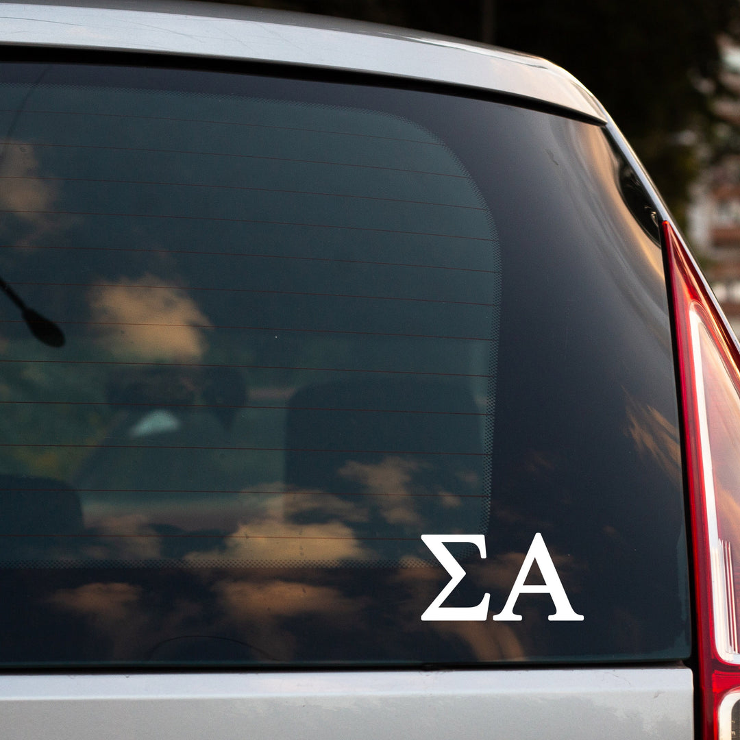 Sigma Alpha Sorority Car Sticker, Decal Letters Only, Laptop Sticker, Rush Week, Sorority Sticker.