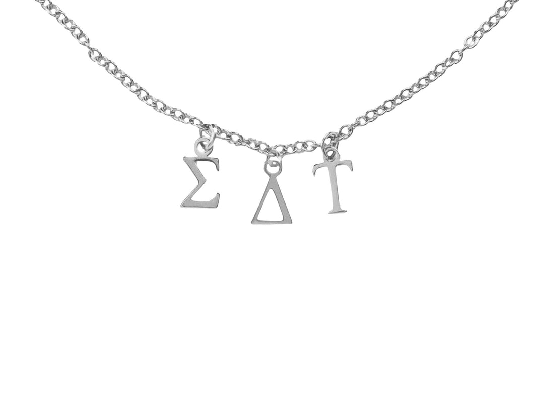 Sigma Delta Tau Choker Dangle Necklace Stainless Steel