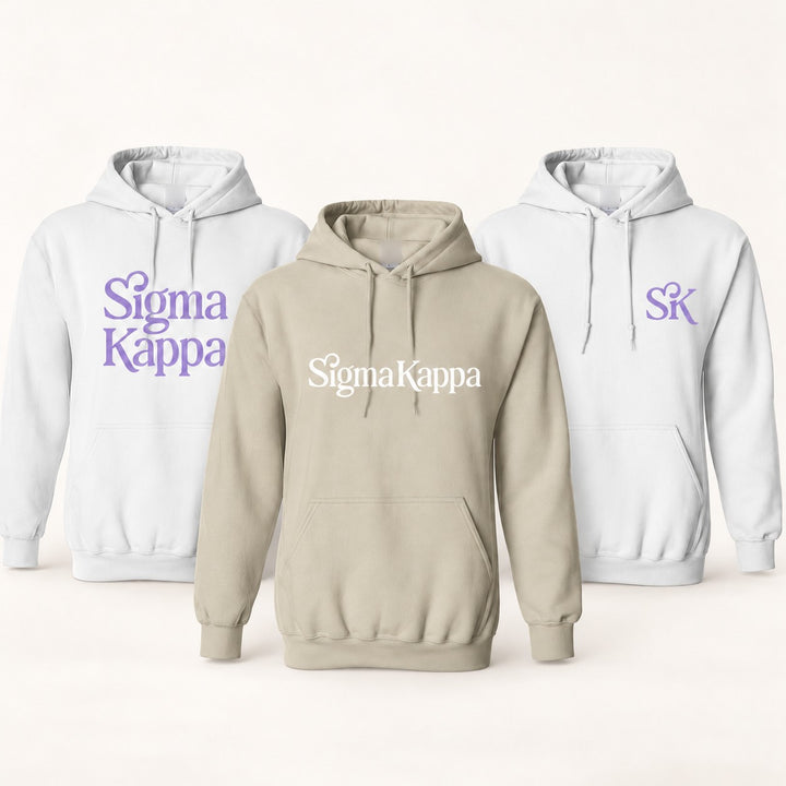 Sigma Kappa Hoodie | ΣΚ Greek Letter Apparel | Bid Day Outfit | Recruitment Gift | Big Little Reveal | Sisterhood