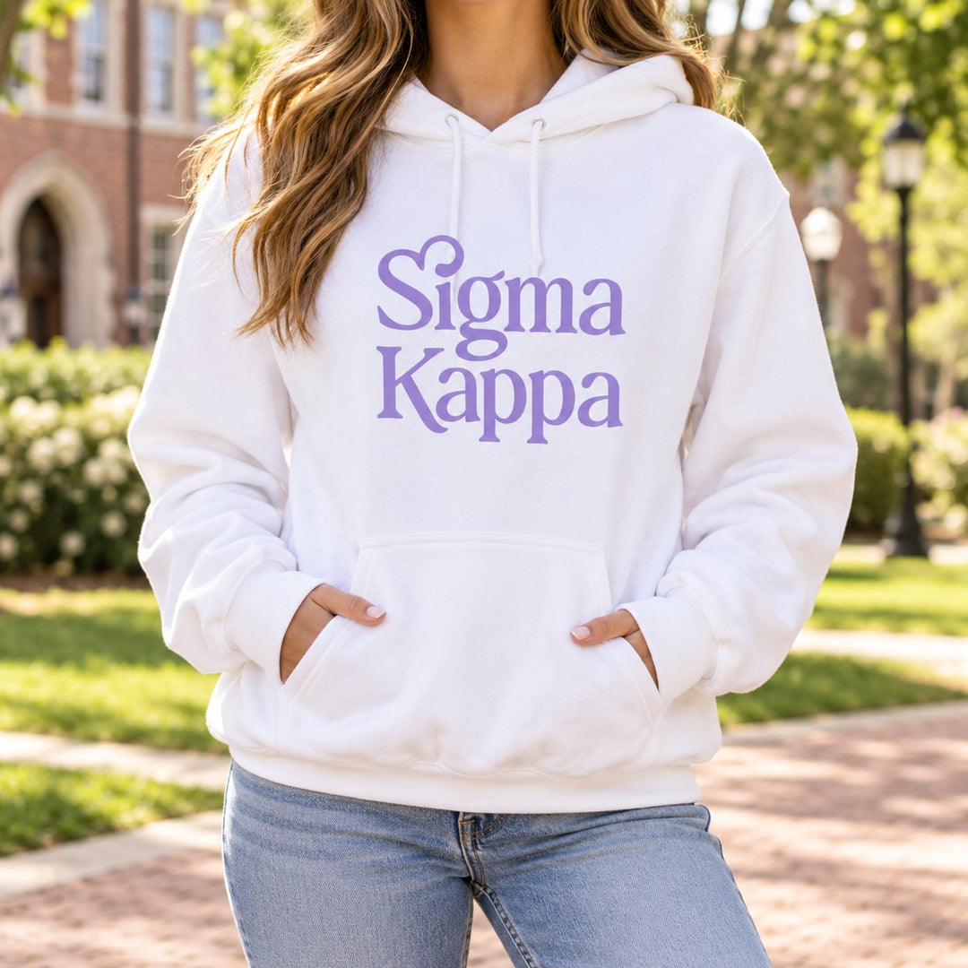 Sigma Kappa Hoodie | ΣΚ Greek Letter Apparel | Bid Day Outfit | Recruitment Gift | Big Little Reveal | Sisterhood