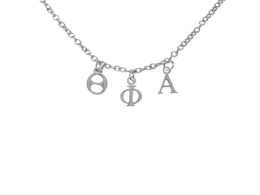 Theta Phi Alpha Choker Dangle Necklace Stainless Steel