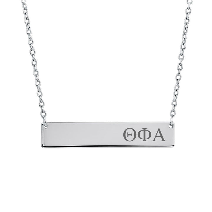 Theta Phi Alpha Sorority Horizontal Bar Necklace