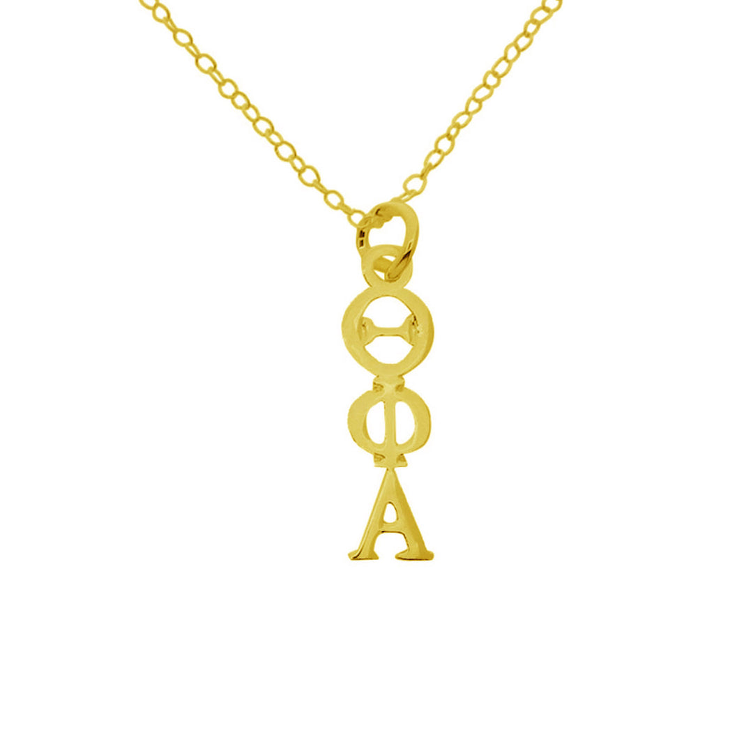 Theta Phi Alpha Sorority Lavalier Necklace Gold Filled