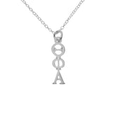 Theta Phi Alpha Sorority Lavalier Necklace Silver Plated