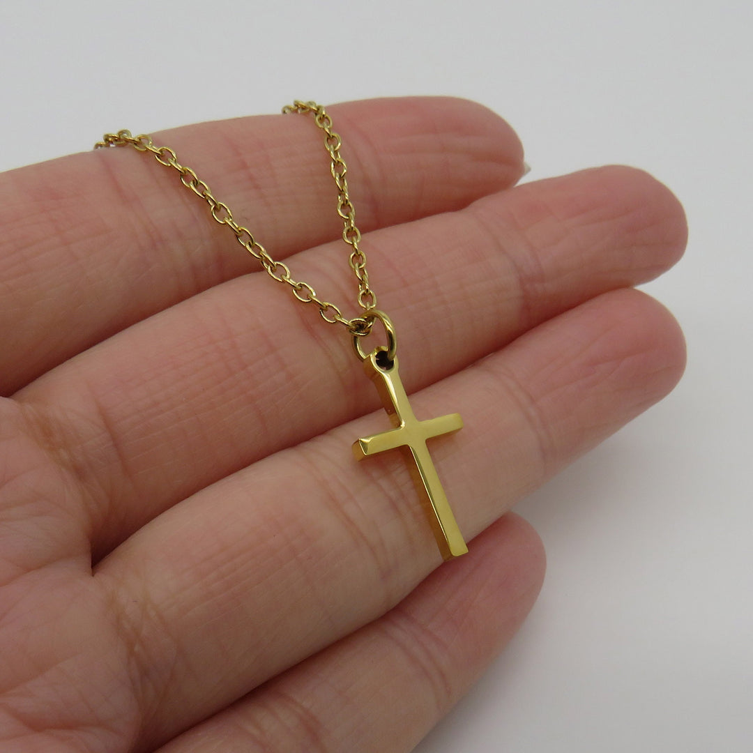 First Communion Gift for Girls, Holy Communion Jewelry Kids, Confirmation Gift, Cross Name Date Necklace - Card