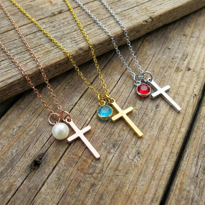 Baptism Necklace Gift for Girls, Religious Jewelry Kids, Confirmation Gift, Cross Necklace, Confirmation Jewelry, First Communion Jewelry