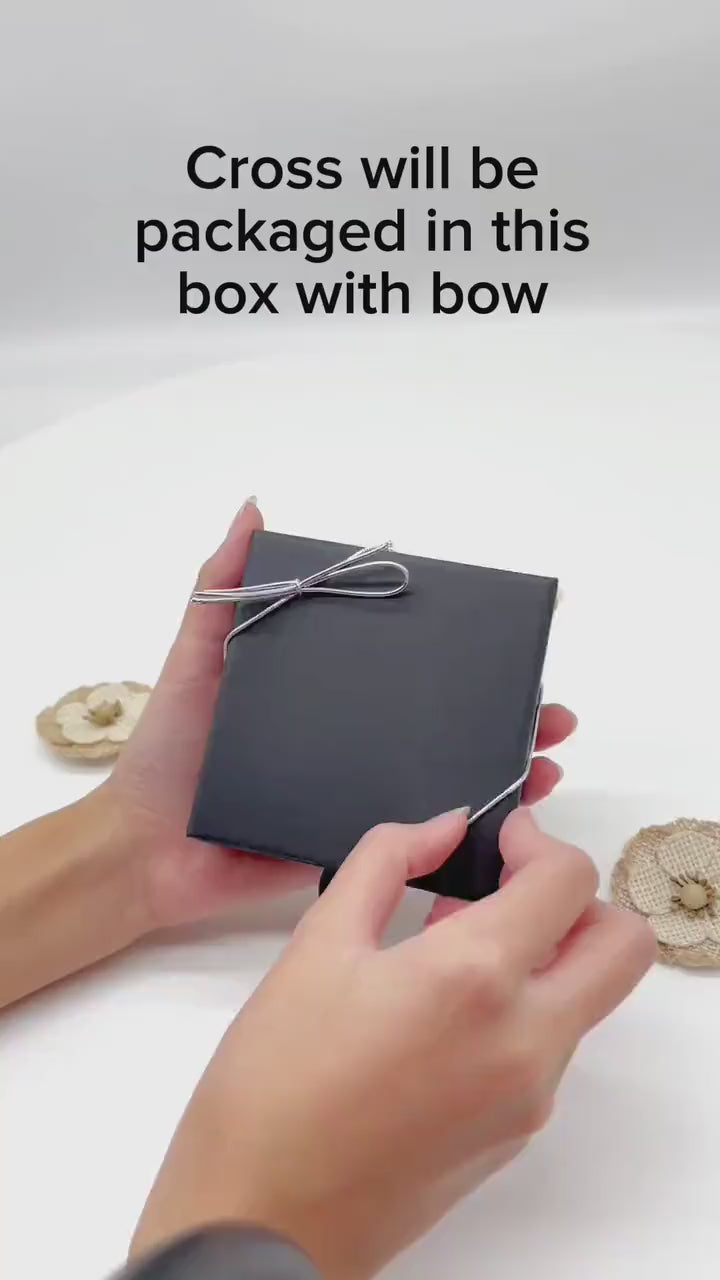 Boys Men Cross Necklace, Personalize Cross Necklace Jewelry, Boy Men Religious Gift, Cross Name Date Necklace, Boys Men Personalize Necklace