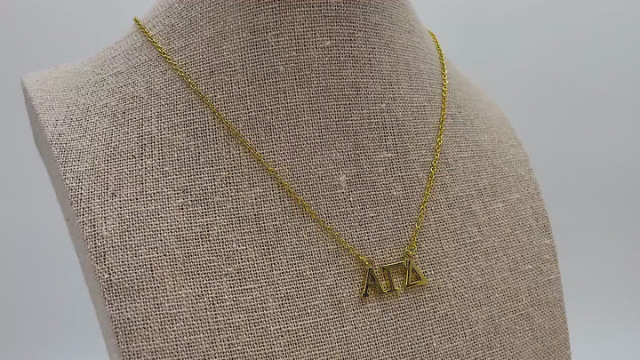 Alpha Gamma Delta Greek Sorority Lavalier Floating Necklace Lavalier Necklace Drop