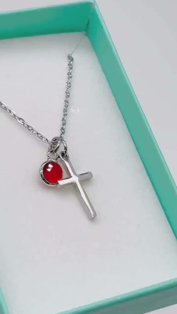 Baptism Necklace Gift for Girls, Religious Jewelry Kids, Confirmation Gift, Cross Necklace, Confirmation Jewelry, First Communion Jewelry