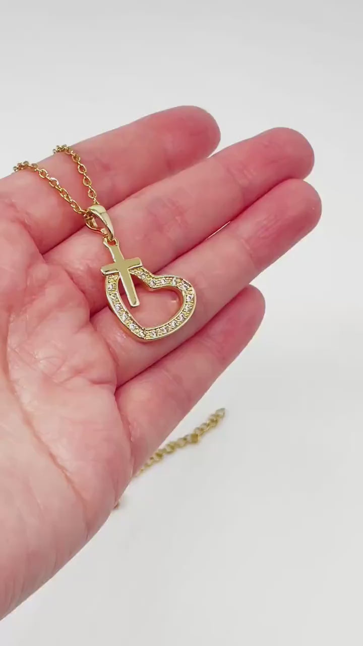 First Communion Necklace, First Holy Communion Jewelry, Confirmation Gift, Cross Name Date Necklace, 1st Holy Communion Gift