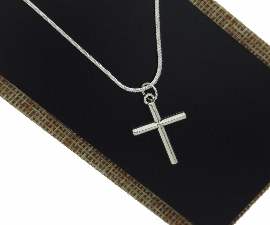 Plain Cross Necklace Cross Pendant, Religious Jewelry Gift, Minimalist Necklace - DKGifts.com