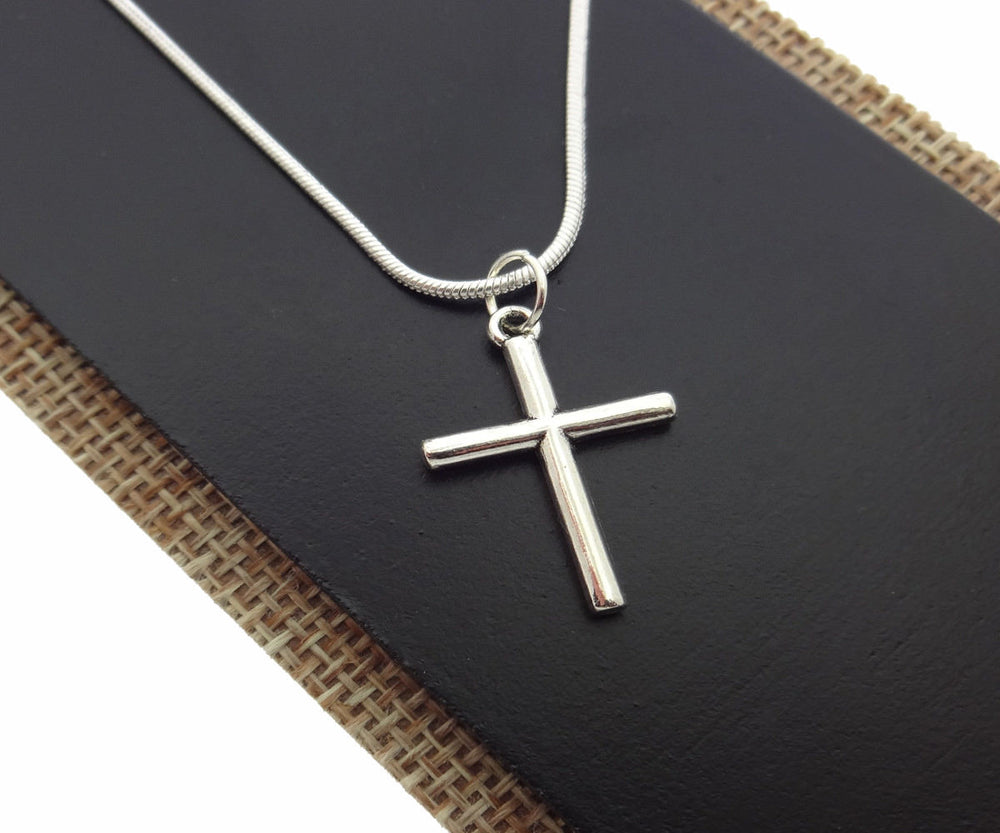 Plain Cross Necklace Cross Pendant, Religious Jewelry Gift, Minimalist Necklace - DKGifts.com