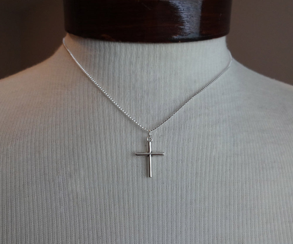 Small Cross Necklace Cross Pendant, Religious Jewelry Gift, Minimalist Necklace - DKGifts.com