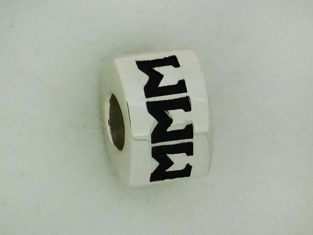 Tri Sigma Sigma Sigma Letter Greek Sorority Bead European Big Hole Bead - DKGifts.com
