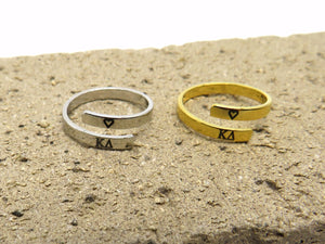 Kappa Delta Adjustable Greek Sorority Ring, Kappa Delta Adjustable Sorority Ring, Kappa Delta Sorority Jewelry Gift Big Little Sorority Gift